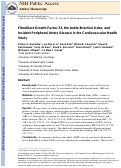 Cover page: Fibroblast growth factor 23, the ankle-brachial index, and incident peripheral artery disease in the Cardiovascular Health Study