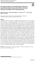 Cover page: Developing a National-Scale Hybrid System Dynamics, Agent-Based, Model to Evaluate the Effects of Dietary Changes on the Water, Food, and Energy Nexus