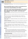 Cover page: Mitochondrial DNA sequence variation is associated with free-living activity energy expenditure in the elderly