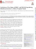 Cover page: Coinfections of Two Strains of NDM-1- and OXA-232-Coproducing Klebsiella pneumoniae in a Kidney Transplant Patient.