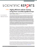 Cover page: Highly efficient cellular cloning using Ferro-core Micropallet Arrays