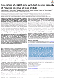 Cover page: Association of EGLN1 gene with high aerobic capacity of Peruvian Quechua at high altitude