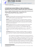 Cover page: A Quality Improvement Initiative to Improve Emergency Department Care for Pediatric Patients with Sickle Cell Disease.