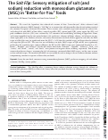 Cover page: The Salt Flip: Sensory mitigation of salt (and sodium) reduction with monosodium glutamate (MSG) in “Better‐for‐You” foods