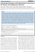 Cover page: A Model-Based Analysis of GC-Biased Gene Conversion in the Human and Chimpanzee Genomes