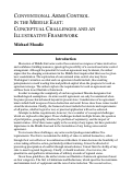 Cover page of Policy Paper 48: Conventional Arms Control in the Middle East: Conceptual Challenges and An Illustrative Framework