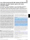 Cover page: Loss of the neural-specific BAF subunit ACTL6B relieves repression of early response genes and causes recessive autism