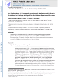 Cover page: An exploration of common dopaminergic variants and behavior problems in siblings at high risk for autism spectrum disorder