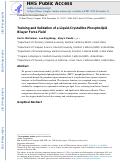 Cover page: Training and Validation of a Liquid-Crystalline Phospholipid Bilayer Force Field