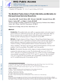 Cover page: The modified frailty index to predict morbidity and mortality for retroperitoneal sarcoma resections