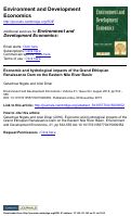 Cover page: Economic and hydrological impacts of the Grand Ethiopian Renaissance Dam on the Eastern Nile River Basin