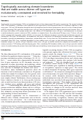 Cover page: Topologically associating domain boundaries that are stable across diverse cell types are evolutionarily constrained and enriched for heritability