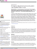 Cover page: Emergency department personnel patient care-related COVID-19 risk