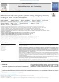 Cover page: Differences in code status practice patterns among emergency clinicians working in Japan and the United States