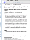 Cover page: Assessment of protein model structure accuracy estimation in CASP13: Challenges in the era of deep learning