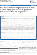 Cover page: Ring distributions leading to species formation: a global topographic analysis of geographic barriers associated with ring species