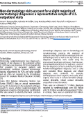 Cover page: Non-dermatology visits account for a slight majority of dermatologic diagnoses: a representative sample of U.S. outpatient visits