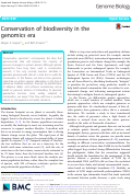 Cover page: Conservation of biodiversity in the genomics era