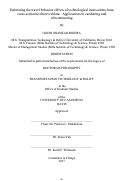 Cover page: Estimating the Travel Behavior Effects of Technological Innovations from Cross-Sectional Observed Data: Applications to Carsharing and Telecommuting