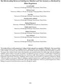 Cover page: The Relationship Between Intelligence Mindset and Test Anxiety as Mediated by Effort Regulation