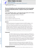 Cover page: The Use of Health Care and Community-Based Services by People Living With Dementia and Their Caregivers During the COVID-19 Pandemic.