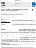 Cover page: Temporal Coordination of Hippocampal Neurons Reflects Cognitive Outcome Post-febrile Status Epilepticus