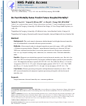 Cover page: Do Past Mortality Rates Predict Future Hospital Mortality?