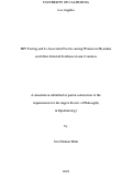Cover page: HIV Testing and its Associated Factors among Women in Myanmar and Other Selected Southeast Asian Countries