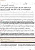 Cover page: Genomic Insights into the Atopic Eczema-Associated Skin Commensal Yeast Malassezia sympodialis