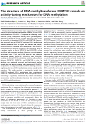 Cover page: The structure of DNA methyltransferase DNMT3C reveals an activity-tuning mechanism for DNA methylation.