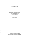 Cover page: Shaping the American Dream: Land Use Choices for America's Future