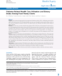 Cover page: Diabetes-Related Health Care Utilization and Dietary Intake Among Food Pantry Clients.