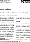 Cover page: Effect of humidity on the composition of isoprene photooxidation secondary organic aerosol