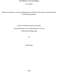 Cover page: Mechanical Design of a Cartesian Manipulator for Transducer Placement in Nondestructive Evaluation Experiments