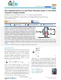 Cover page: GPU Implementation of a Gas-Phase Chemistry Solver in the CMAQ Chemical Transport Model.