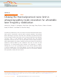 Cover page: Chasing the thermodynamical noise limit in whispering-gallery-mode resonators for ultrastable laser frequency stabilization