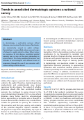 Cover page: Trends in unsolicited dermatologic opinions: a national survey