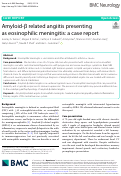 Cover page: Amyloid-β related angiitis presenting as eosinophilic meningitis: a case report