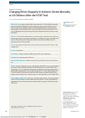 Cover page: Changing Ethnic Disparity in Ischemic Stroke Mortality in US Children After the STOP Trial
