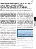 Cover page: Characterizing cell interactions at scale with made-to-order droplet ensembles (MODEs)