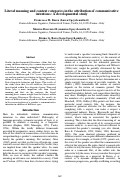 Cover page: Literal meaning and context categories in the attribution of communicative intentions: A developmental study