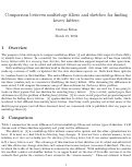 Cover page: Comparison between multistage filters and sketches for finding heavy
hitters