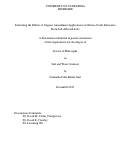 Cover page: Evaluating the Effects of Organic Amendment Applications on Nitrous Oxide Emissions From Salt-Affected Soils