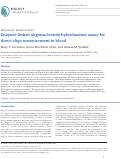 Cover page: Enzyme-linked oligonucleotide hybridization assay for direct oligo measurement in blood