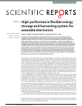 Cover page: High-performance flexible energy storage and harvesting system for wearable electronics