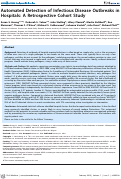 Cover page: Automated Detection of Infectious Disease Outbreaks in Hospitals: A Retrospective Cohort Study