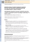 Cover page: Identification of patient subgroups and risk factors for persistent arm/shoulder pain following breast cancer surgery