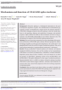 Cover page: Mechanism and function of CEACAM1 splice isoforms