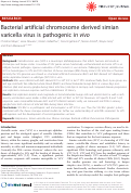 Cover page: Bacterial artificial chromosome derived simian varicella virus is pathogenic in vivo