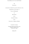 Cover page: Causal Inference for Case-Control Studies